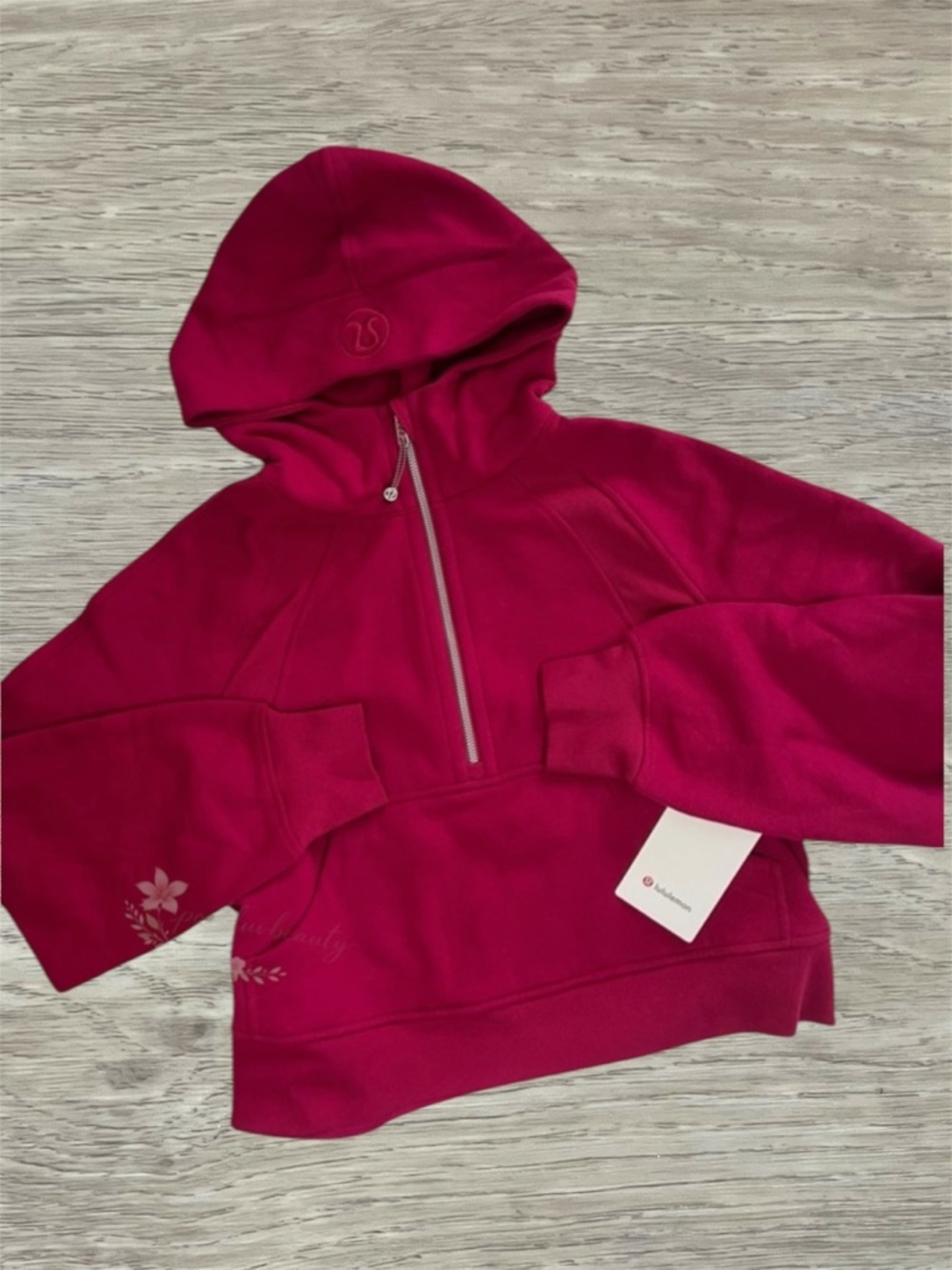 Lululemon Scuba Oversized Half Zip Hoodie Berry Rumble XS/S NWT
